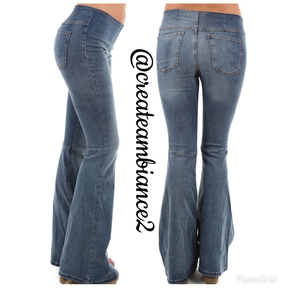 🔥Size24,25,26🔥Free People Pull-On Flare Jeans - Picture 5 of 8